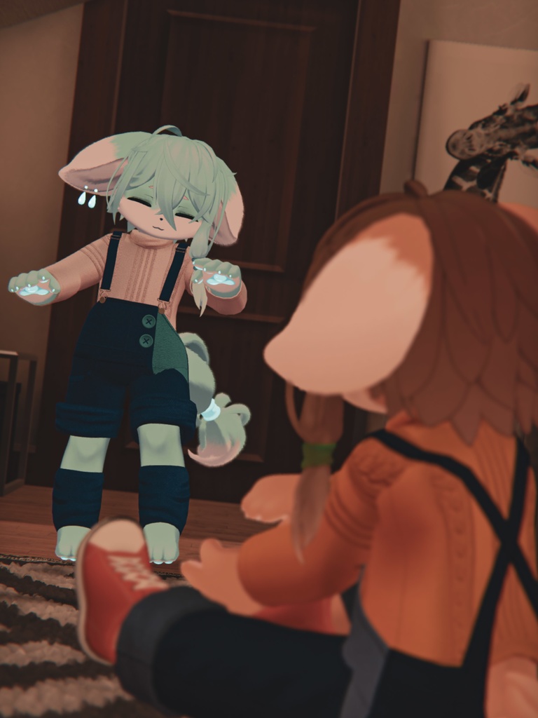 【VRChat想定3Dモデル】オーバーオールコーデ「Reindeer」