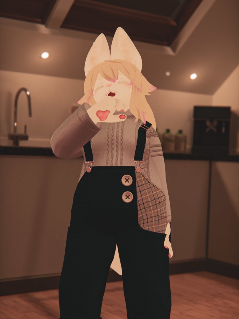 【VRChat想定3Dモデル】オーバーオールコーデ「Reindeer」