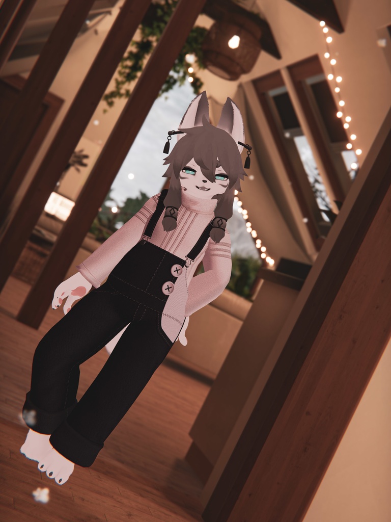 【VRChat想定3Dモデル】オーバーオールコーデ「Reindeer」