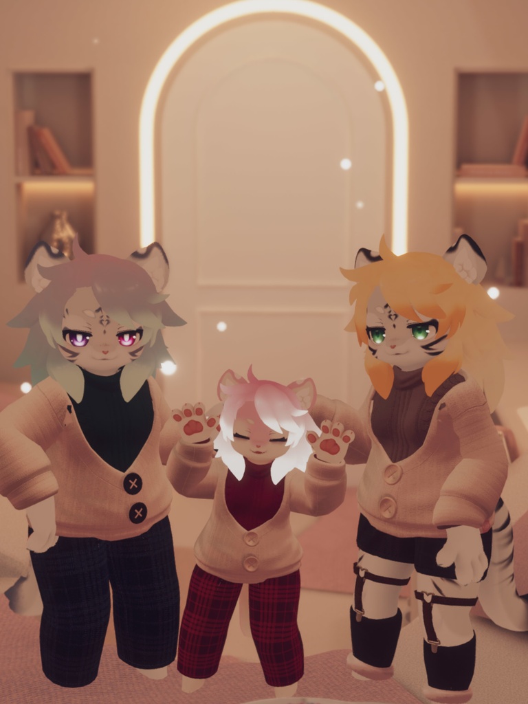 【VRChat想定3Dモデル】カーディガンコーデ「ChocoMoca」