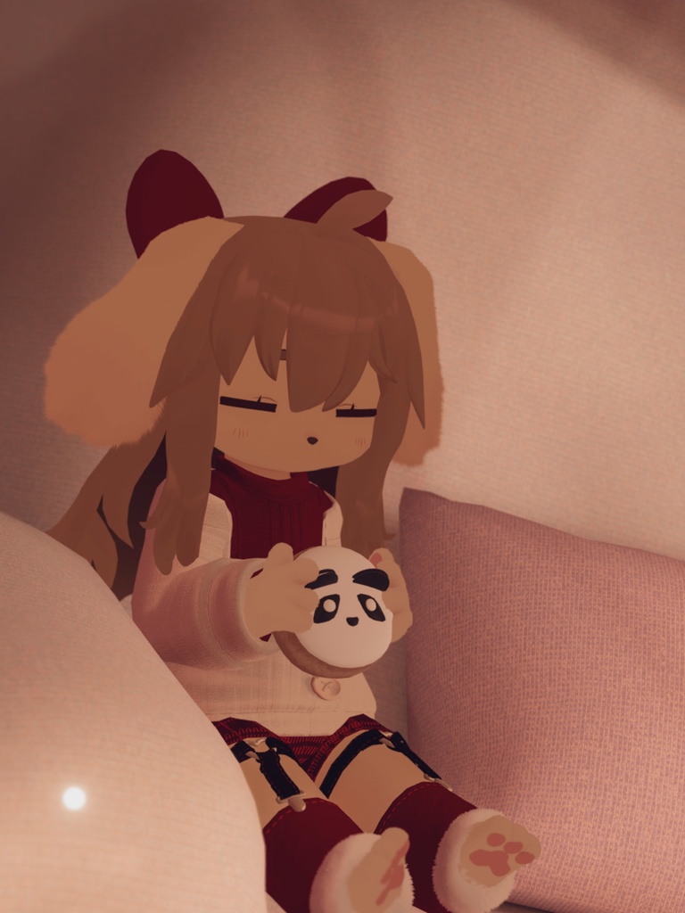 【VRChat想定3Dモデル】カーディガンコーデ「ChocoMoca」