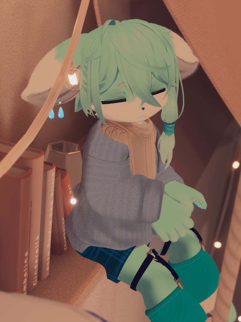 【VRChat想定3Dモデル】カーディガンコーデ「ChocoMoca」