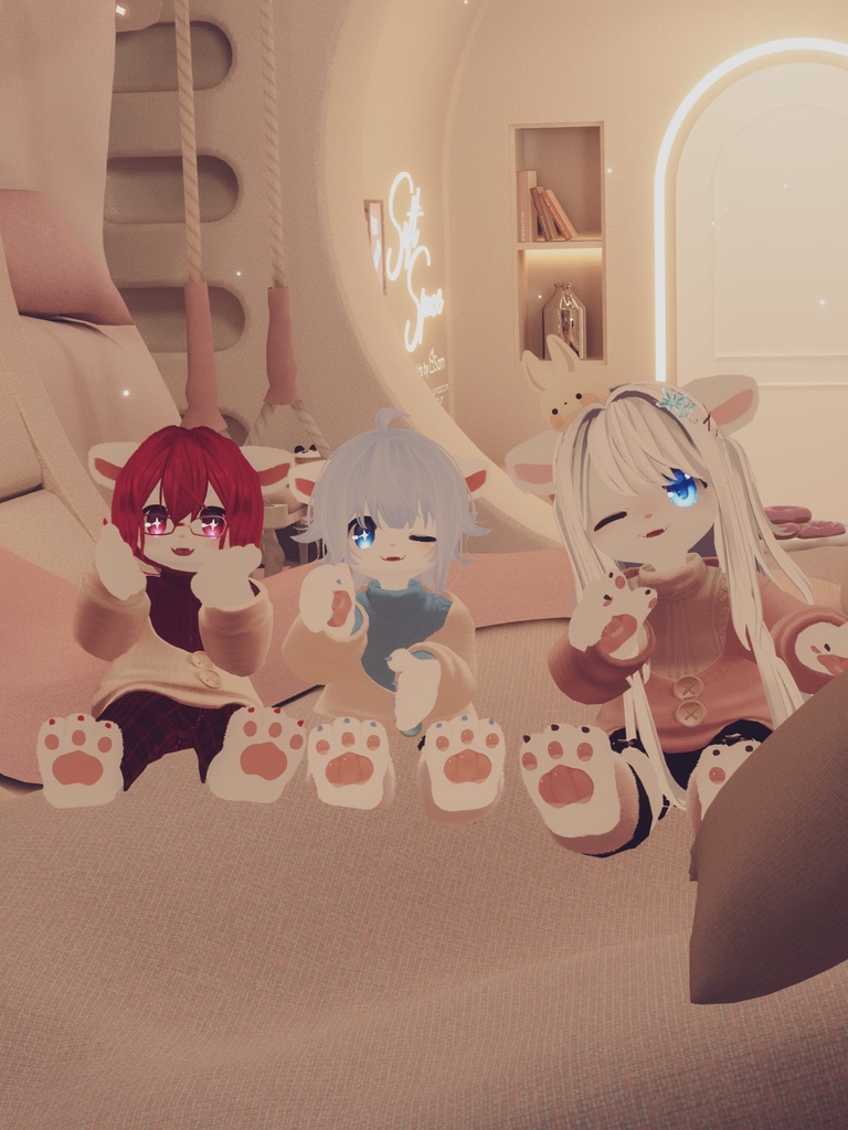 【VRChat想定3Dモデル】カーディガンコーデ「ChocoMoca」