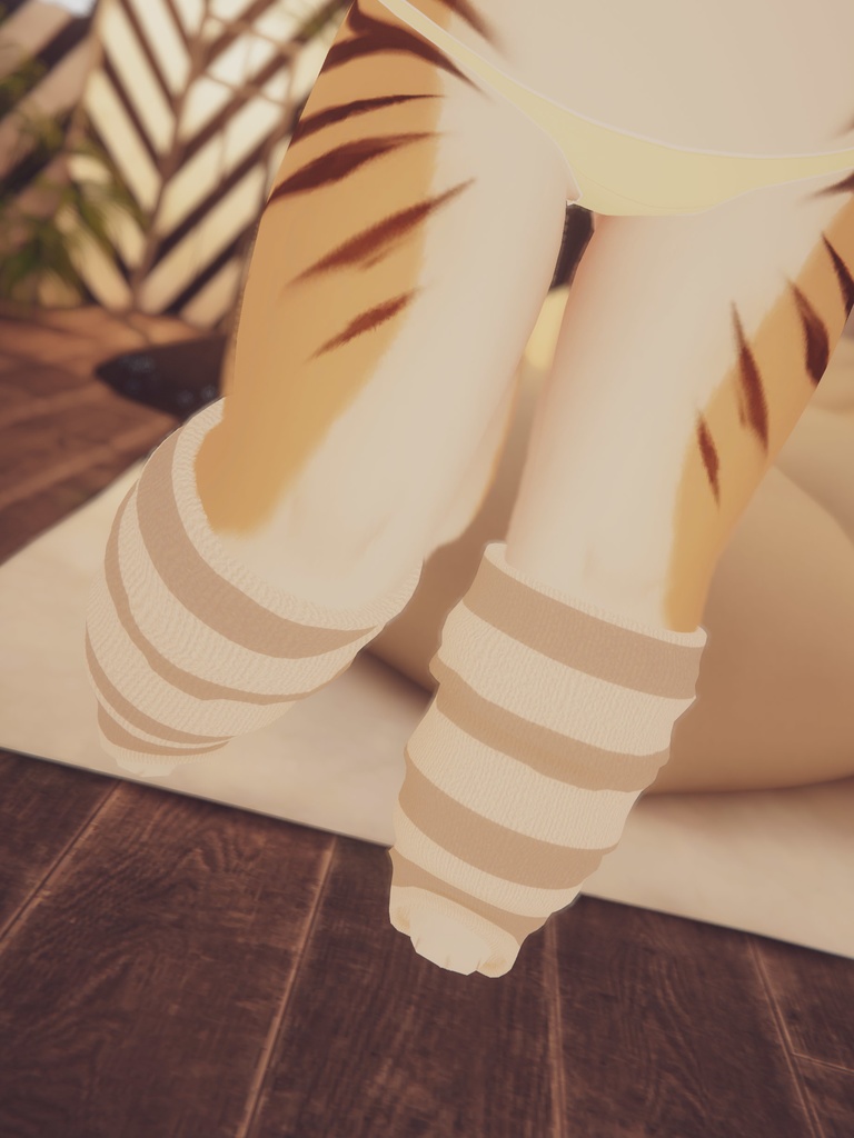 【VRChat想定3Dモデル】レッグウォーマー