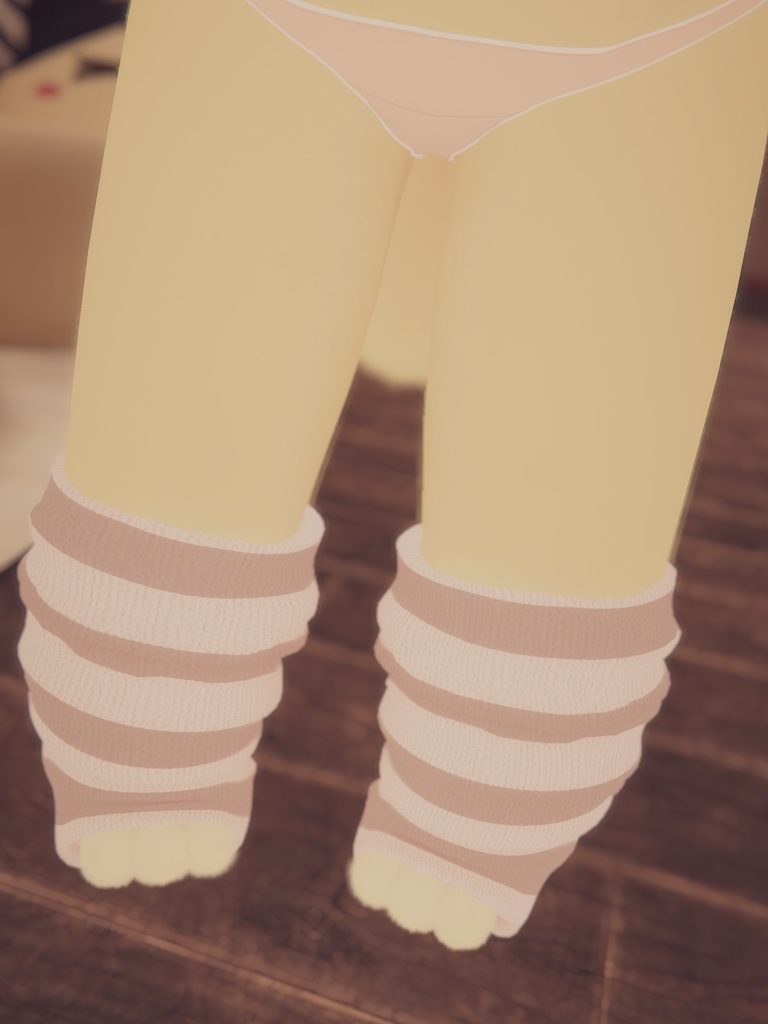 【VRChat想定3Dモデル】レッグウォーマー
