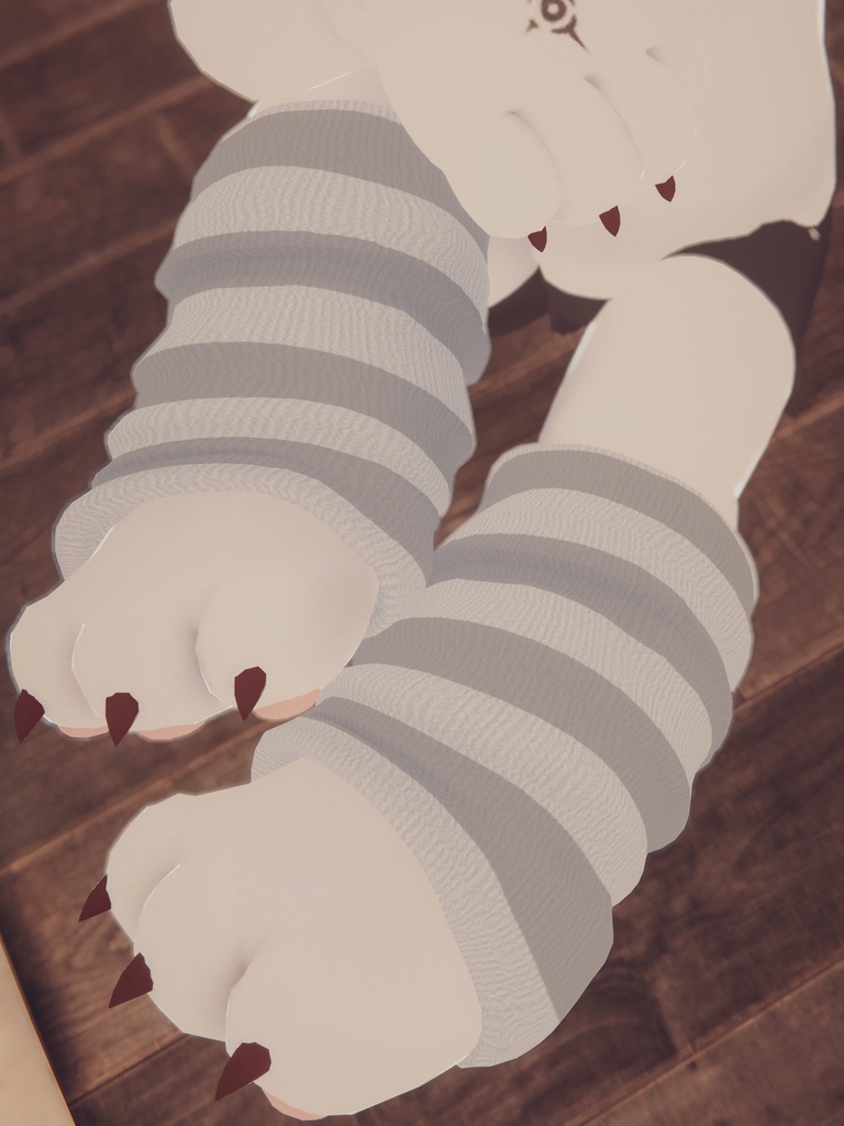 【VRChat想定3Dモデル】レッグウォーマー