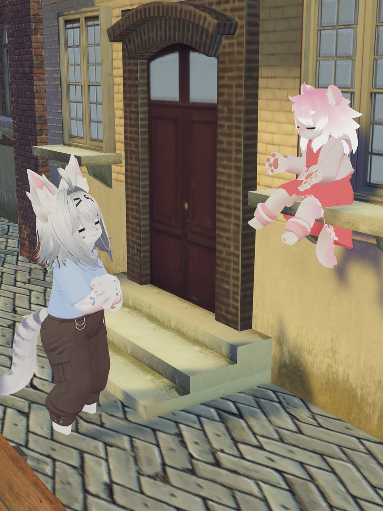 【VRChat想定3Dモデル】パーカーコーデ「Skylark」