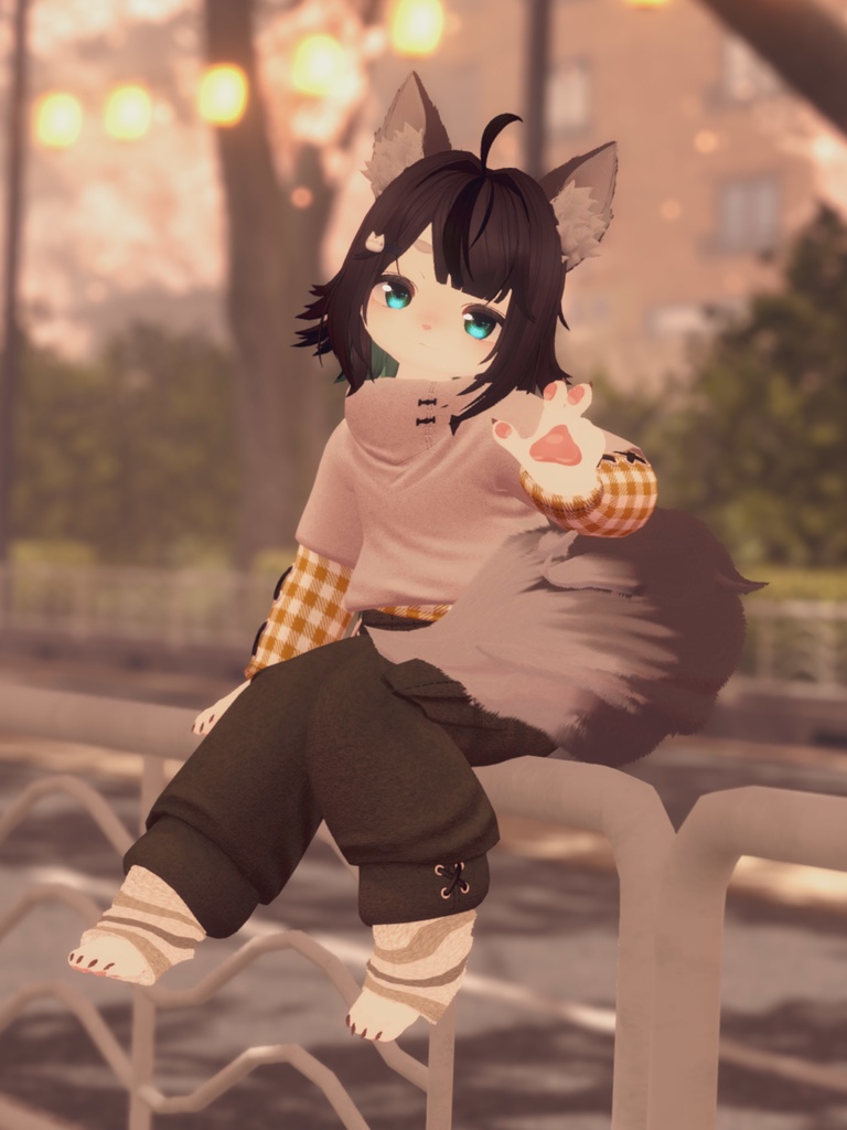 【VRChat想定3Dモデル】パーカーコーデ「Skylark」