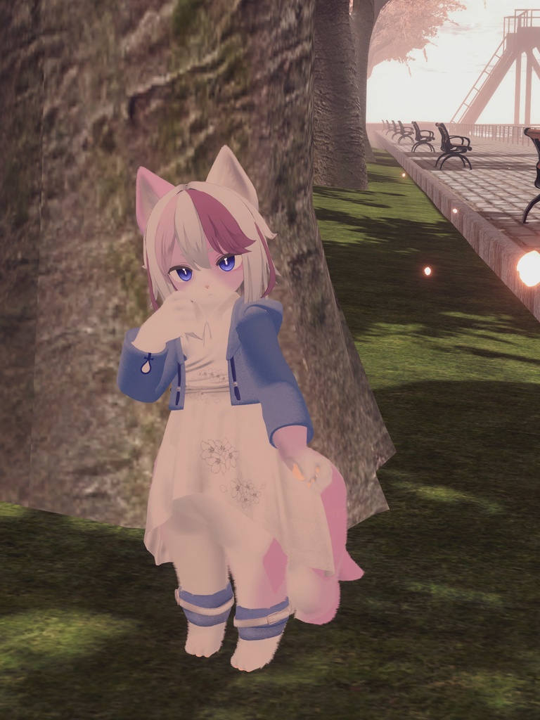 【VRChat想定3Dモデル】ワンピースコーデ「FullBloom」