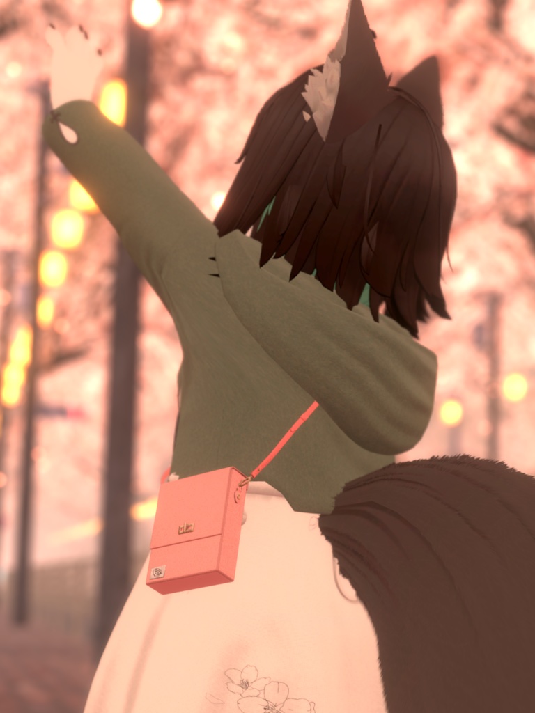 【VRChat想定3Dモデル】ショルダーバッグ