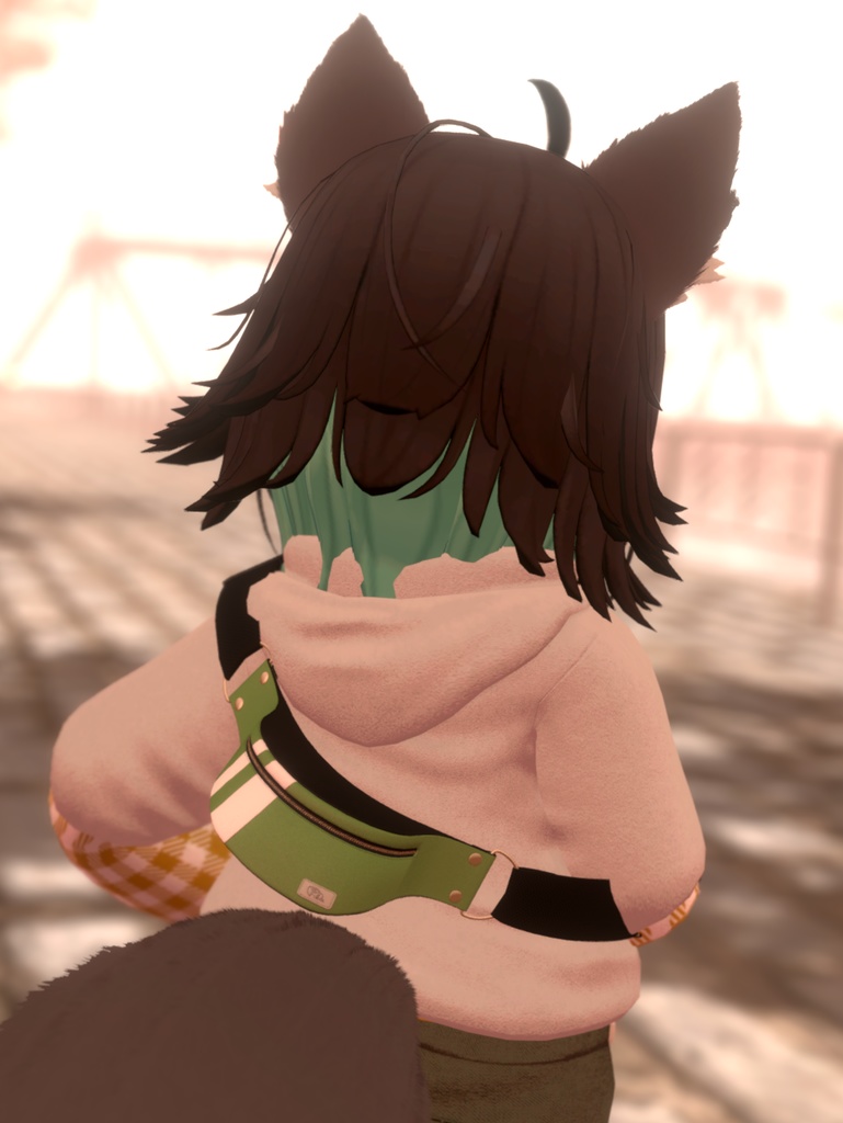 【VRChat想定3Dモデル】ショルダーバッグ