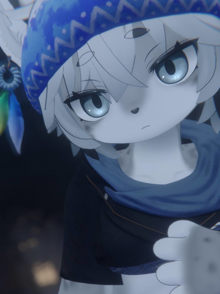 【VRChat想定3Dモデル】灰島ちゃん向けエスニックコーデ「BlouVlam」