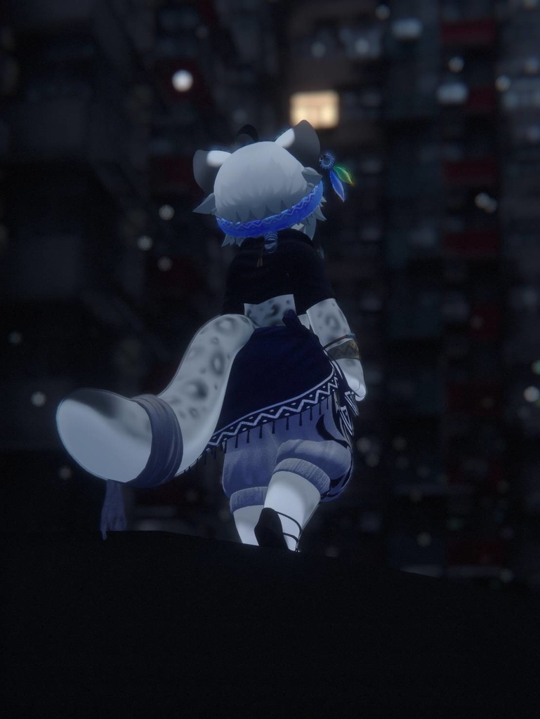 【VRChat想定3Dモデル】灰島ちゃん向けエスニックコーデ「BlouVlam」