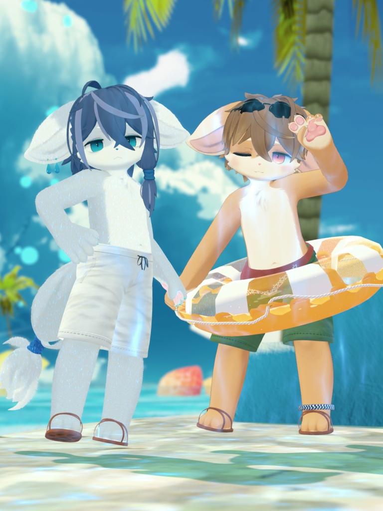 【VRChat想定3Dモデル】サマーコーデ「Pistrix」