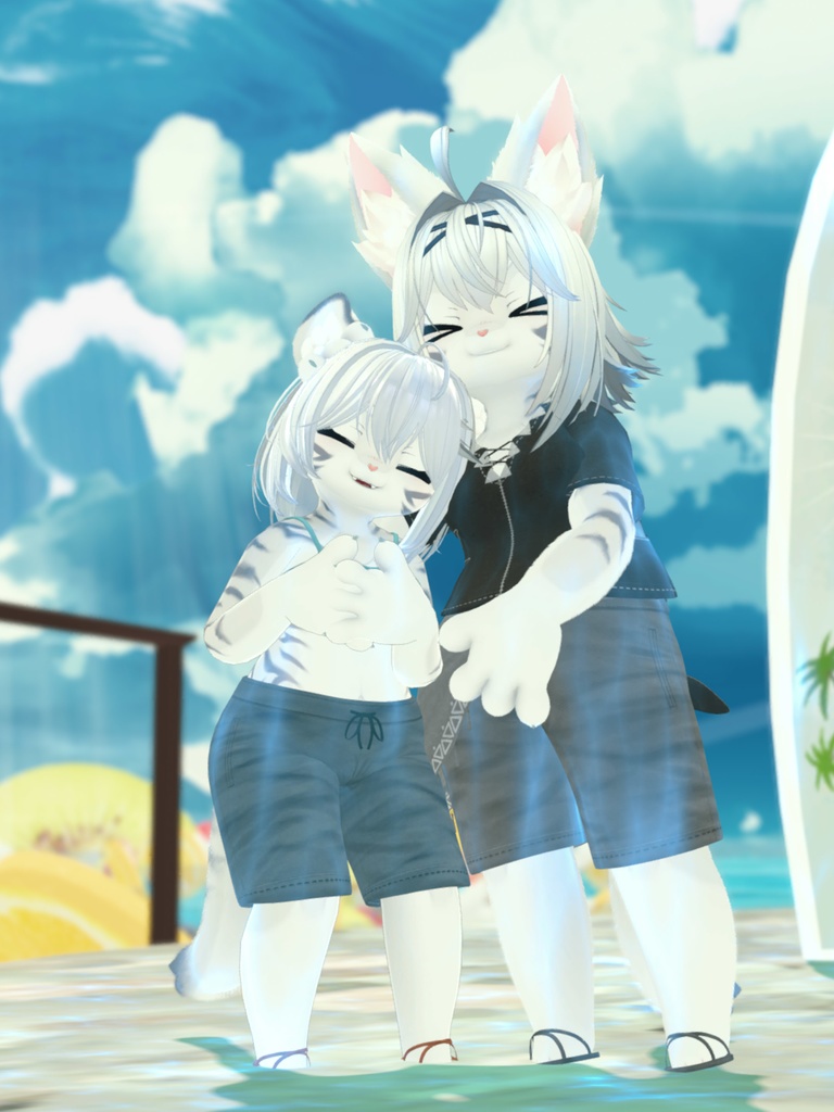 【VRChat想定3Dモデル】サマーコーデ「Pistrix」