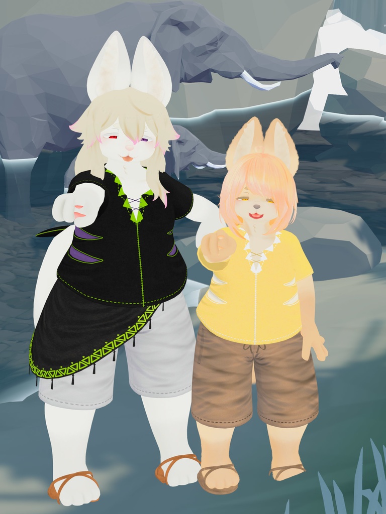 【VRChat想定3Dモデル】サマーコーデ「Pistrix」