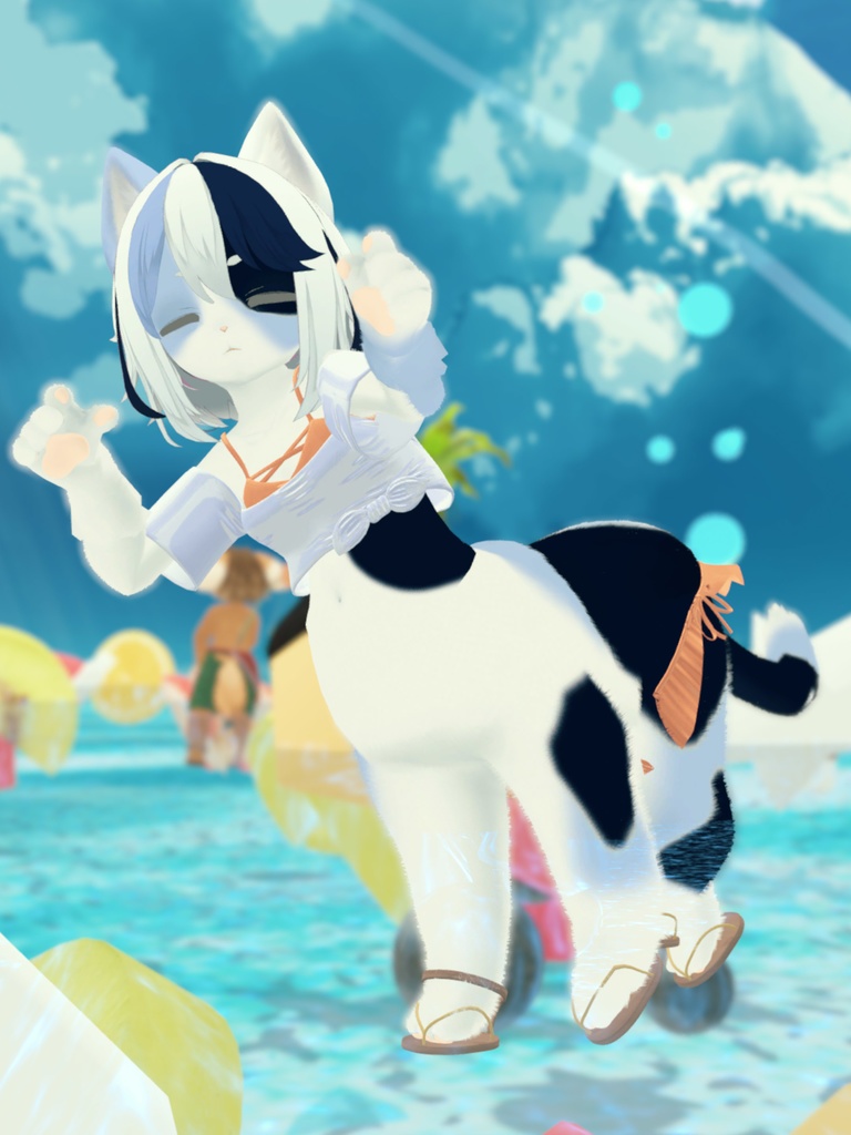 【VRChat想定3Dモデル】サマーコーデ「SunFlower」