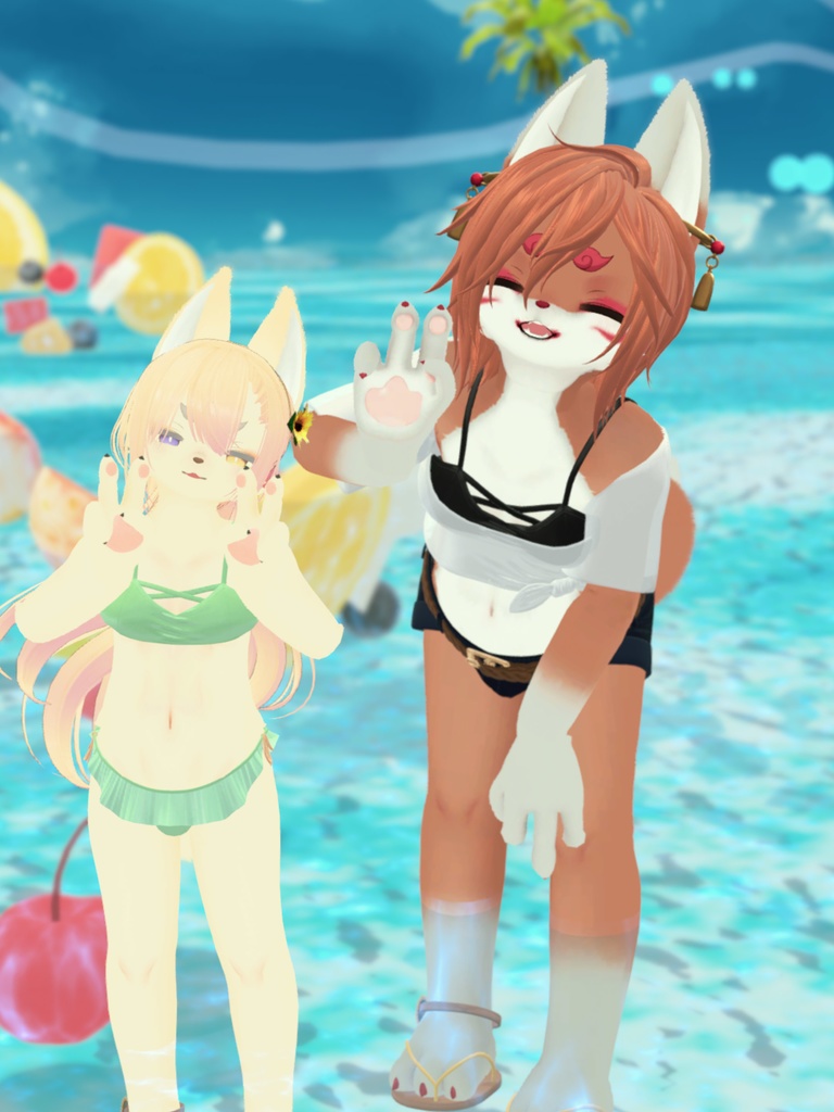 【VRChat想定3Dモデル】サマーコーデ「SunFlower」