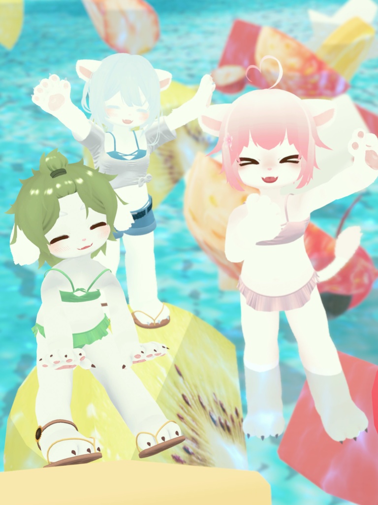 【VRChat想定3Dモデル】サマーコーデ「SunFlower」