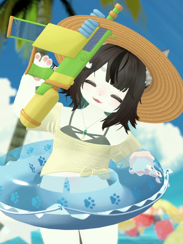 VRChat想定3Dモデル】アクセサリーセット「SummerMemories」 - けだま