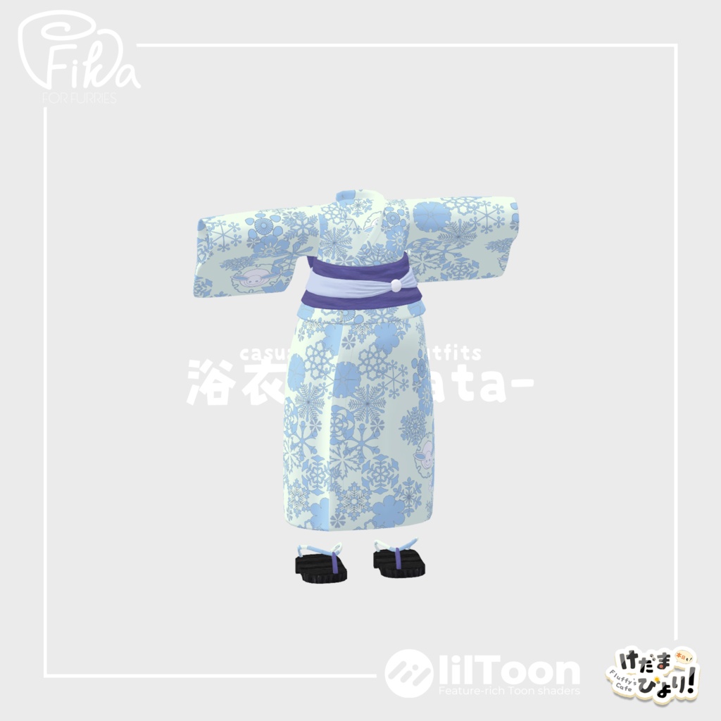 【VRChat想定3Dモデル】カジュアルサマーコーデ「浴衣-Yukata-」