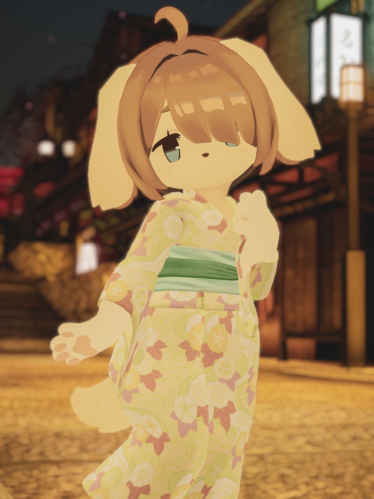 【VRChat想定3Dモデル】カジュアルサマーコーデ「浴衣-Yukata-」