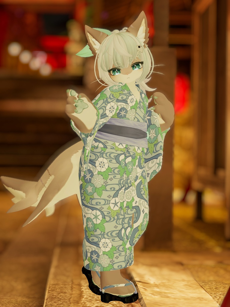 【VRChat想定3Dモデル】カジュアルサマーコーデ「浴衣-Yukata-」