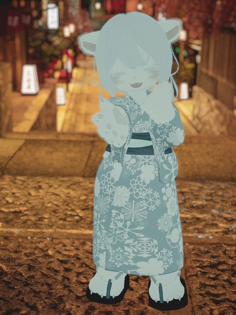 【VRChat想定3Dモデル】カジュアルサマーコーデ「浴衣-Yukata-」