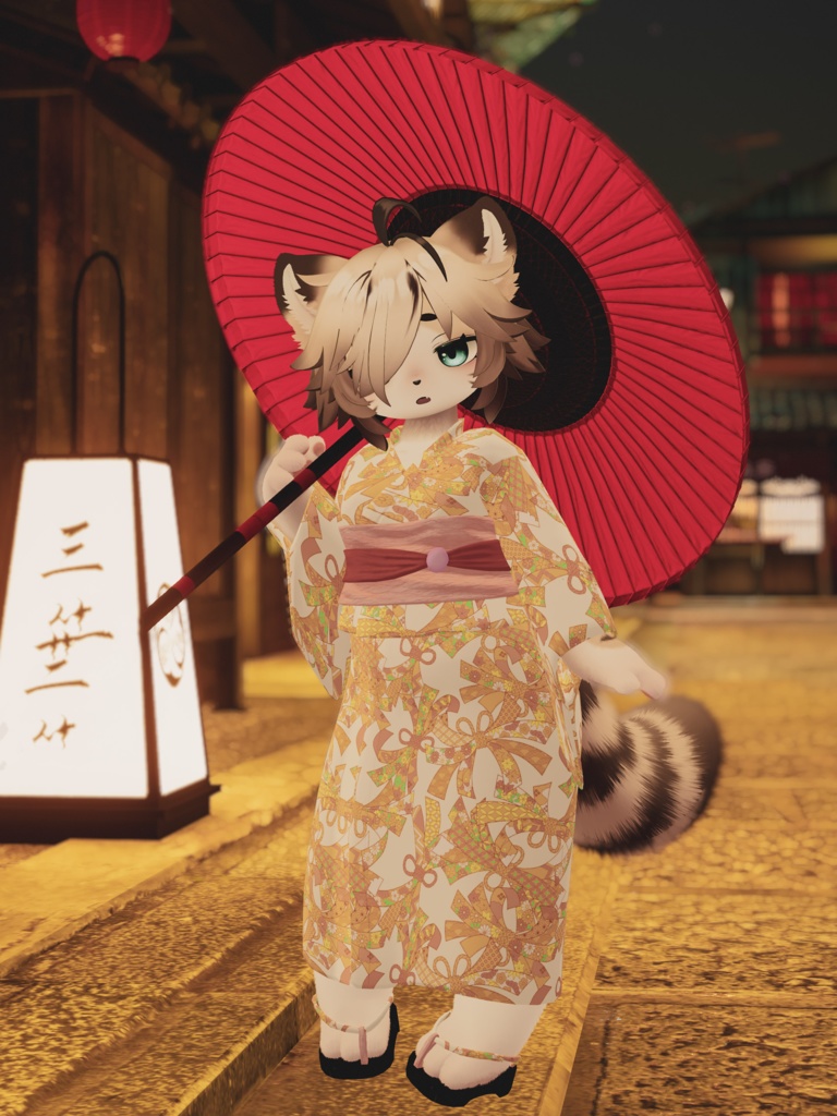 【VRChat想定3Dモデル】カジュアルサマーコーデ「浴衣-Yukata-」