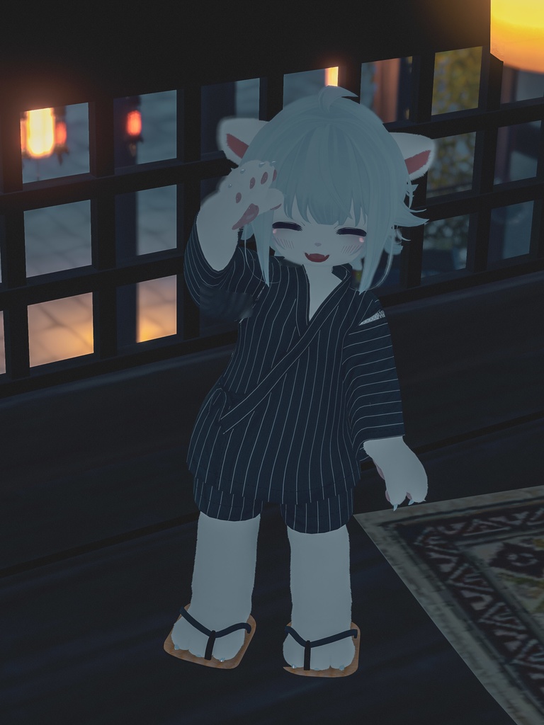 【VRChat想定3Dモデル】カジュアルサマーコーデ「甚平-Jinbei-」