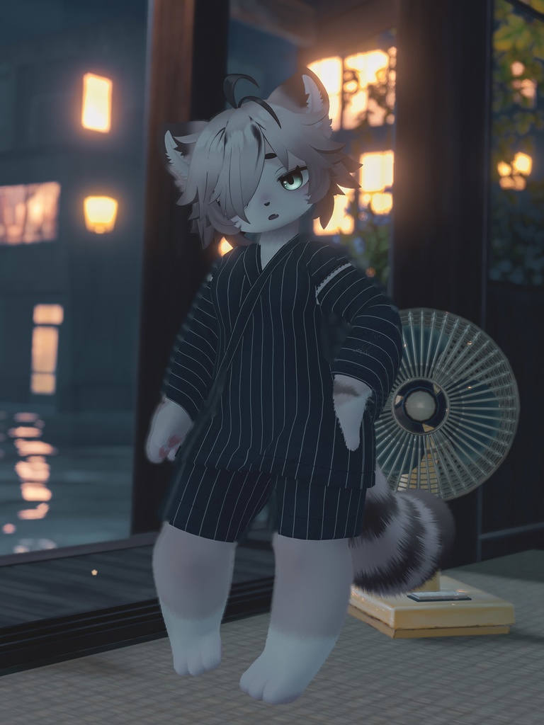 【VRChat想定3Dモデル】カジュアルサマーコーデ「甚平-Jinbei-」