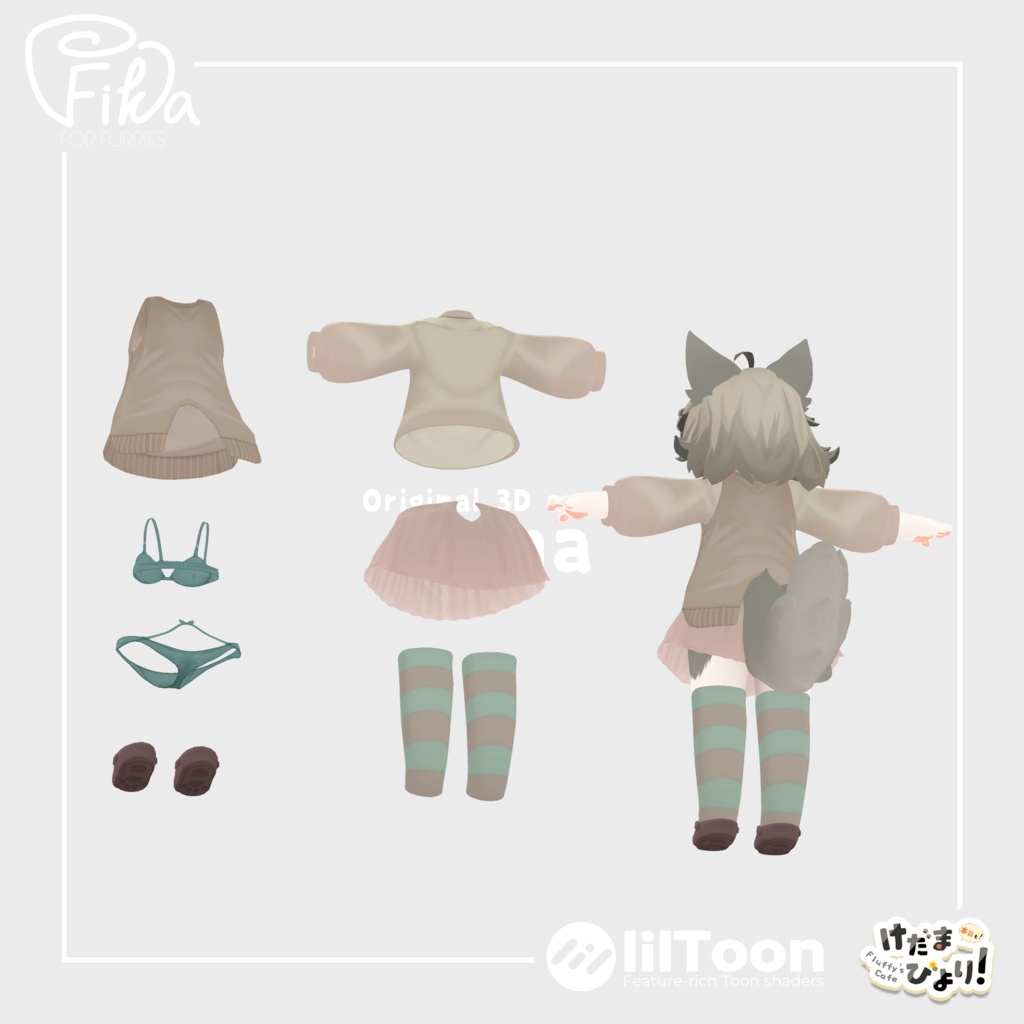 【VRChat想定3Dモデル】リナ-Lina-