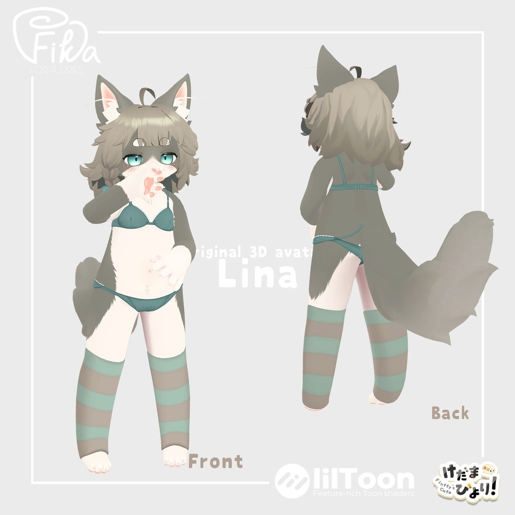 【VRChat想定3Dモデル】リナ-Lina-