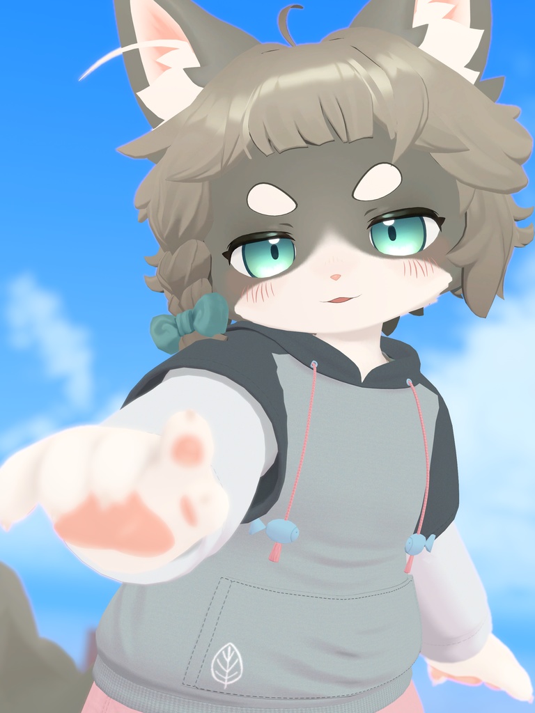 【VRChat想定3Dモデル】リナちゃん向けコーデ「そらねこ-Flygande katt-」