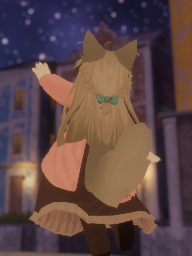 【VRChat想定3Dモデル】リナちゃん向けコーデ「ゆめねこ-Drømmer katt-」