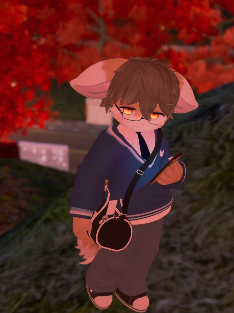 【VRChat想定3Dモデル】チルデンニットコーデ「LaughingFox」