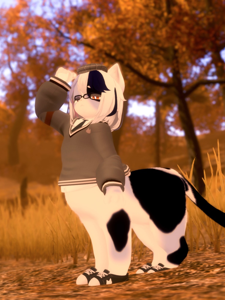 【VRChat想定3Dモデル】チルデンニットコーデ「LaughingFox」