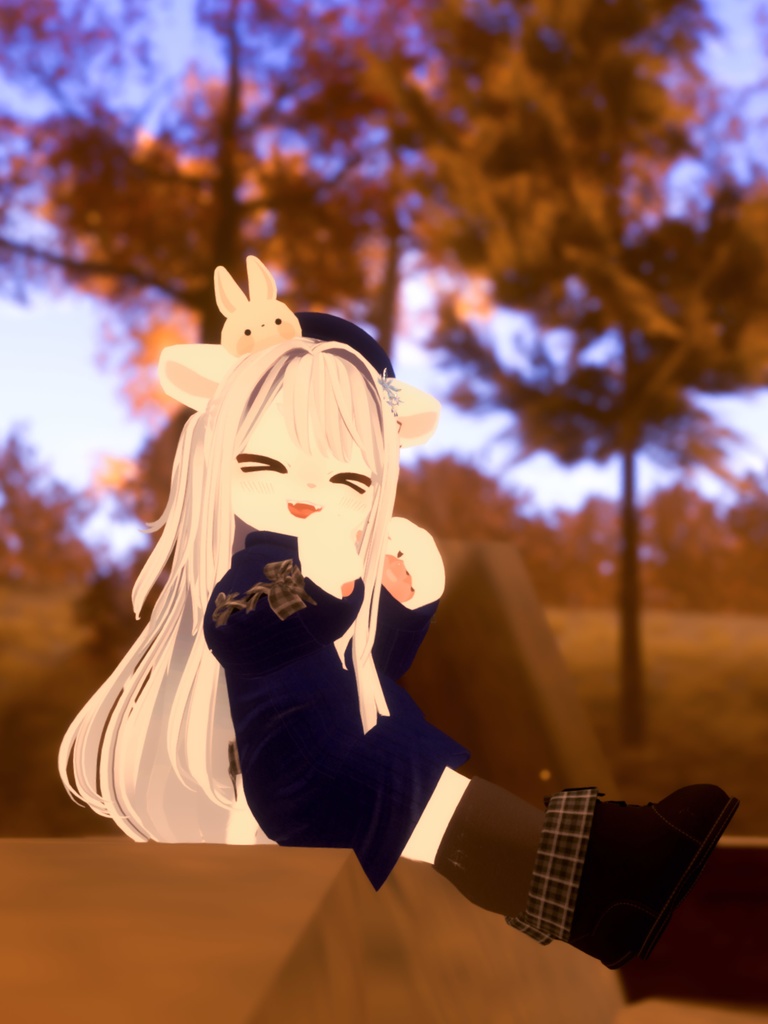 【VRChat想定3Dモデル】ニットワンピコーデ「SugarMaple」