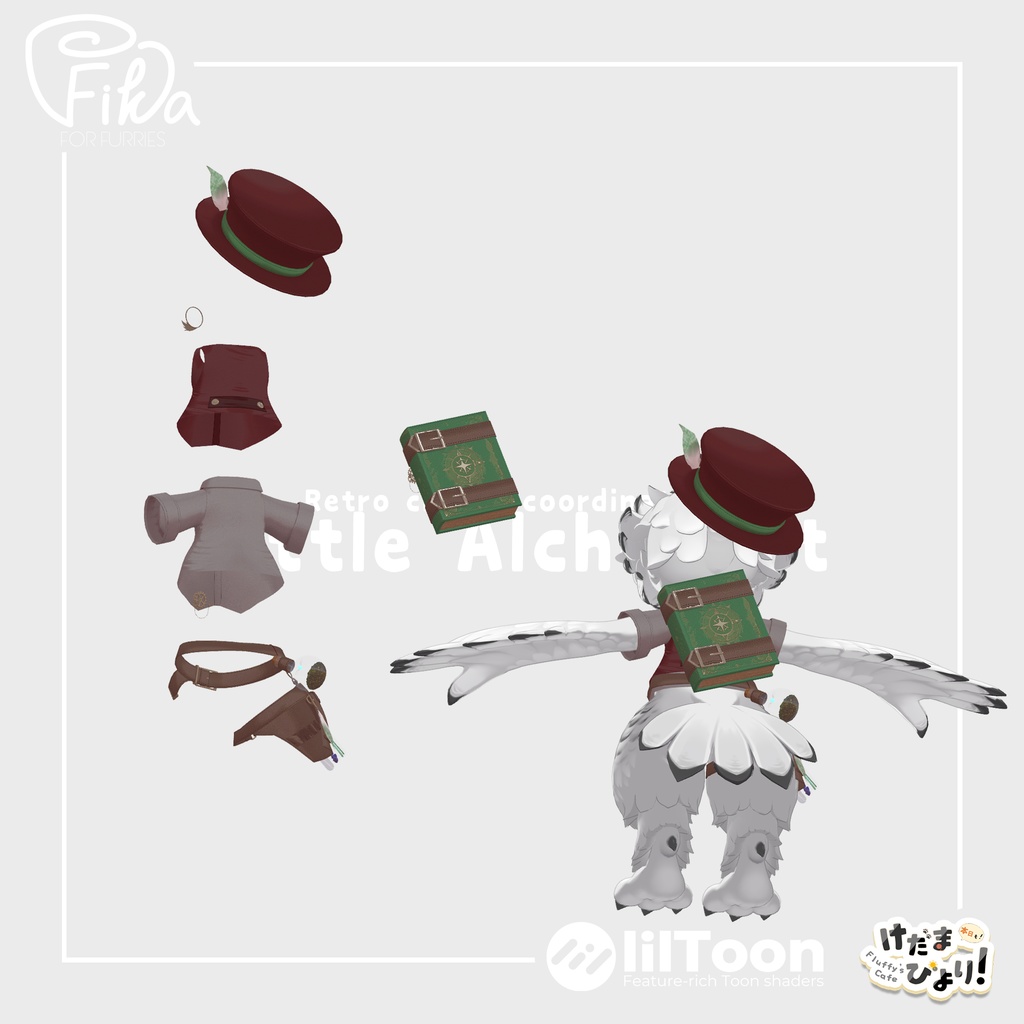 【VRChat想定3Dモデル】ノワくん向けクラシックコーデ「LittleAlchemist」