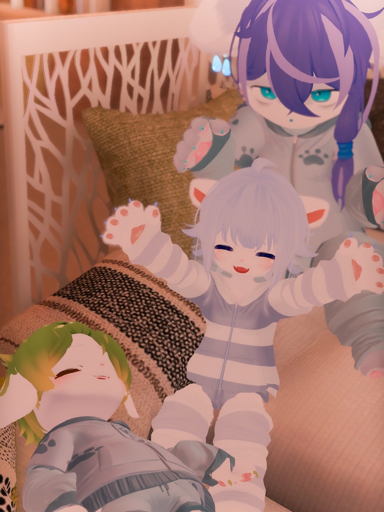 【VRChat想定3Dモデル】カジュアルルームウェア「SleepingPuppy」