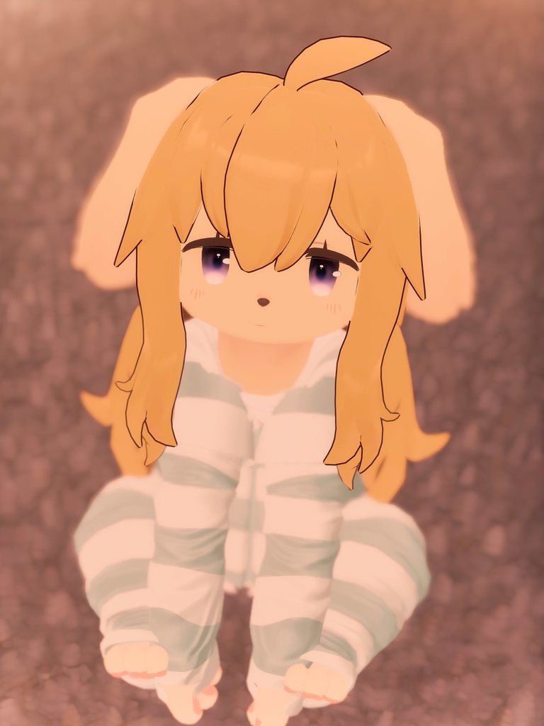 【VRChat想定3Dモデル】カジュアルルームウェア「SleepingPuppy」