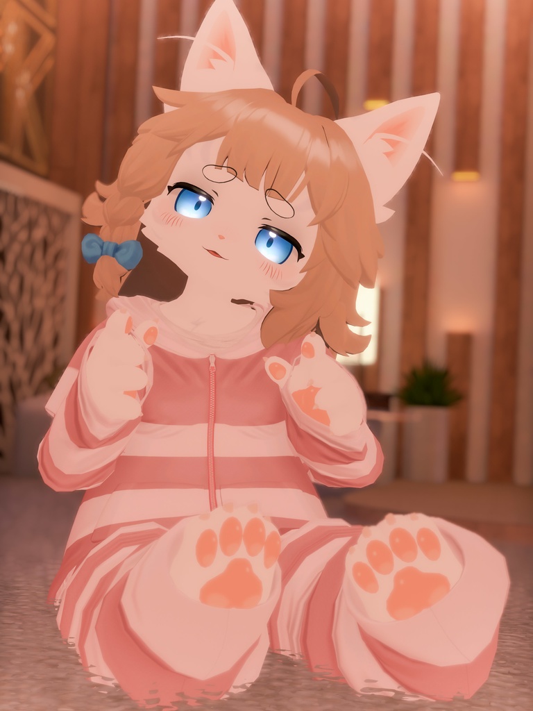 【VRChat想定3Dモデル】カジュアルルームウェア「SleepingPuppy」