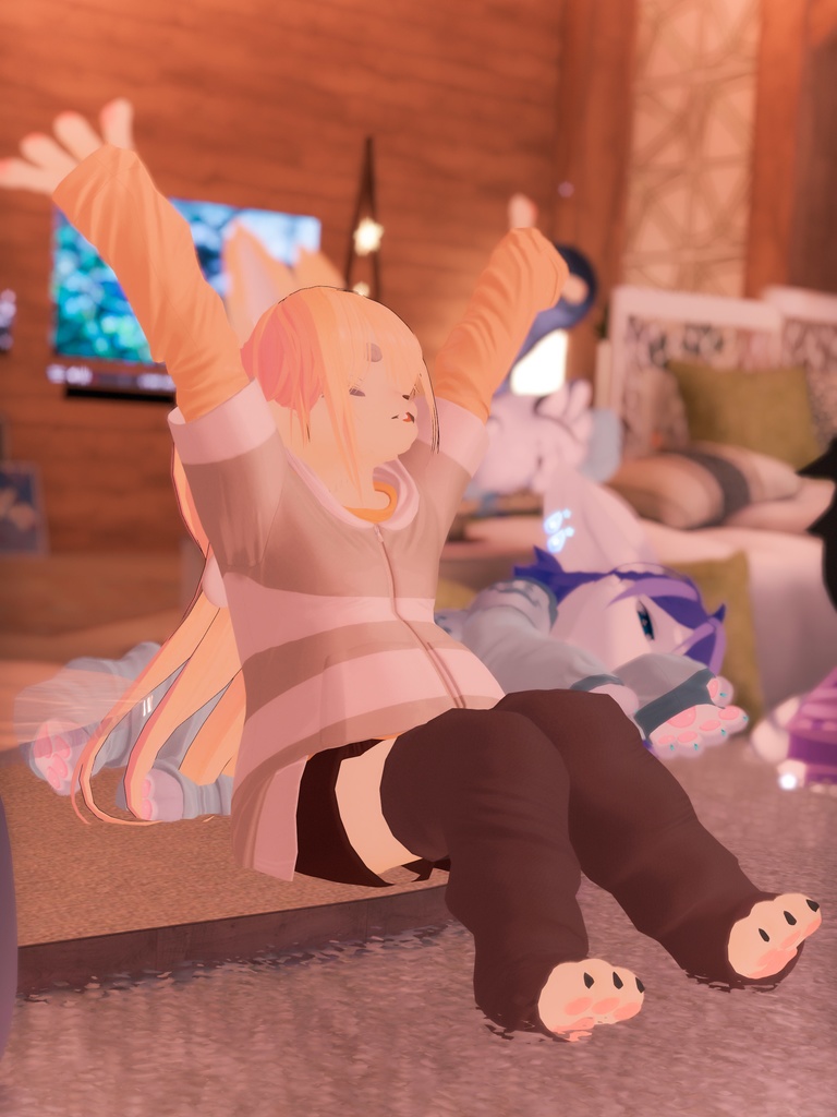 VRChat想定3Dモデル】カジュアルルームウェア「SleepingPuppy」 - け