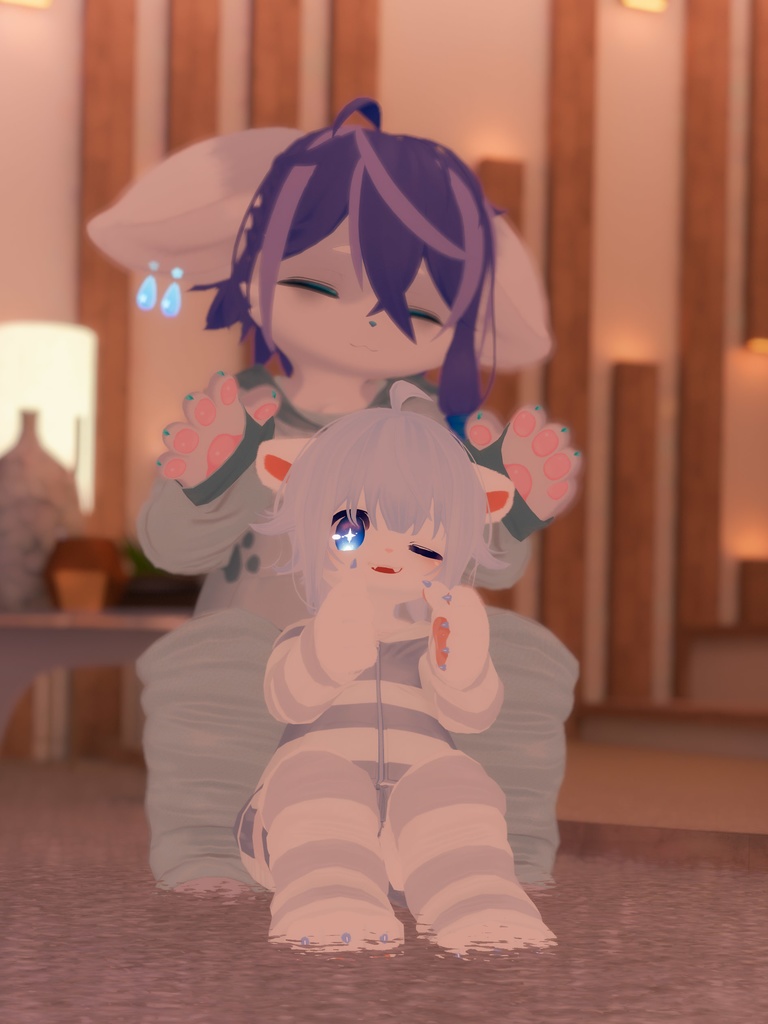 【VRChat想定3Dモデル】カジュアルルームウェア「SleepingPuppy」