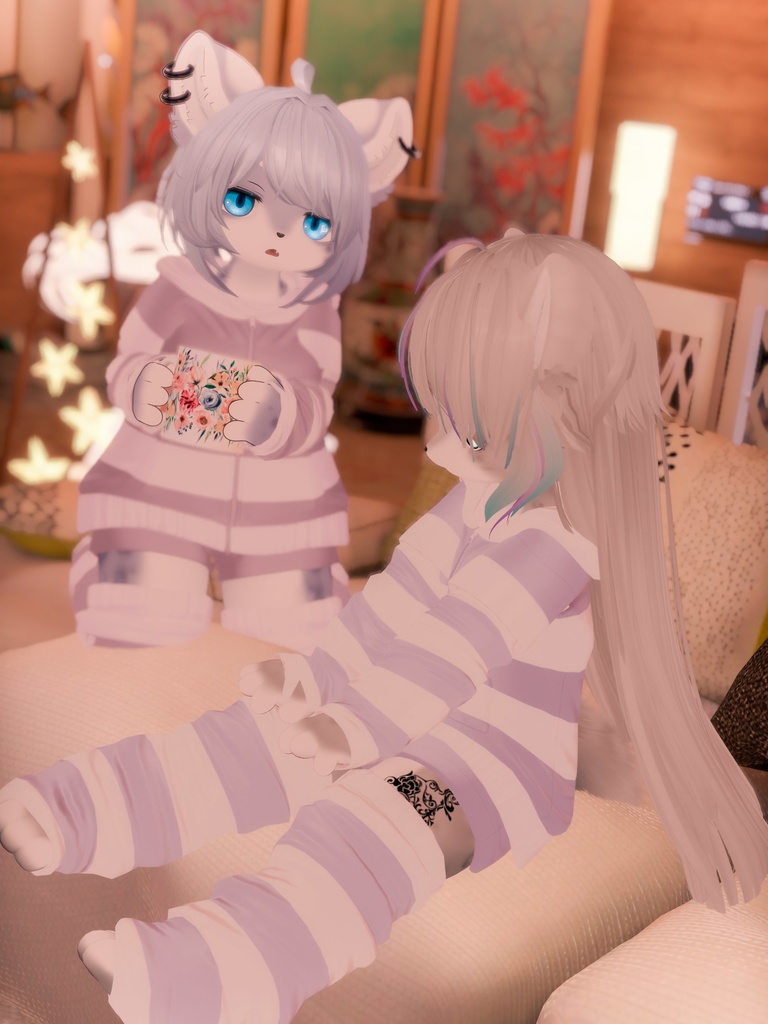 【VRChat想定3Dモデル】カジュアルルームウェア「SleepingPuppy」