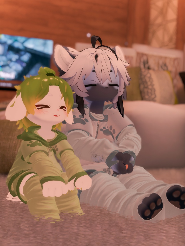 【VRChat想定3Dモデル】カジュアルルームウェア「SleepingPuppy」