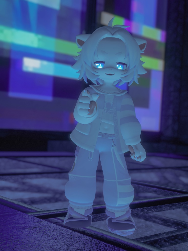 【VRChat想定3Dモデル】ストリートウェア「Strelitzia」