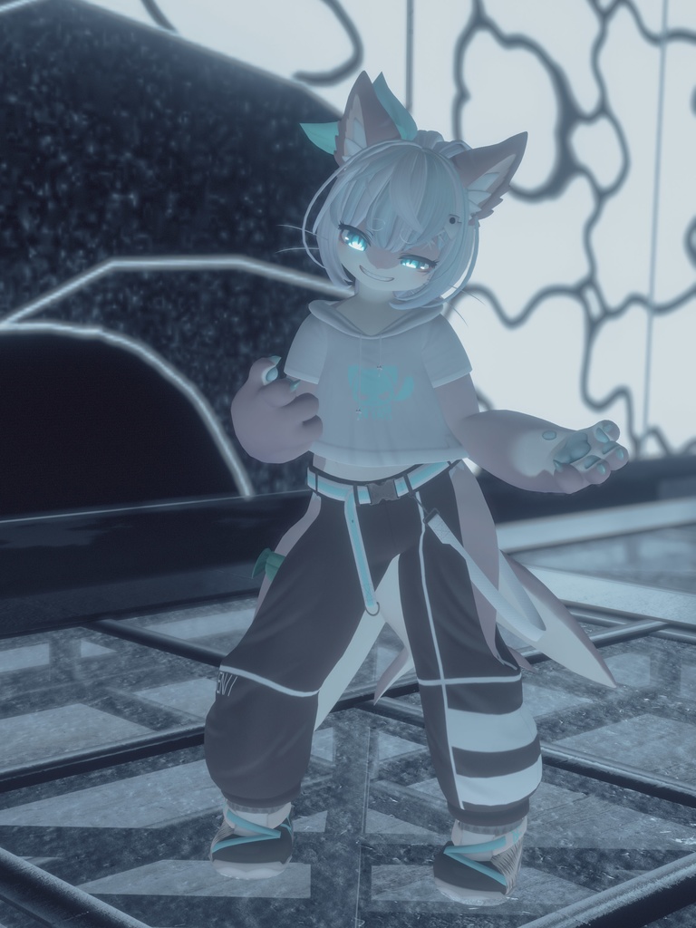 【VRChat想定3Dモデル】ストリートウェア「Strelitzia」