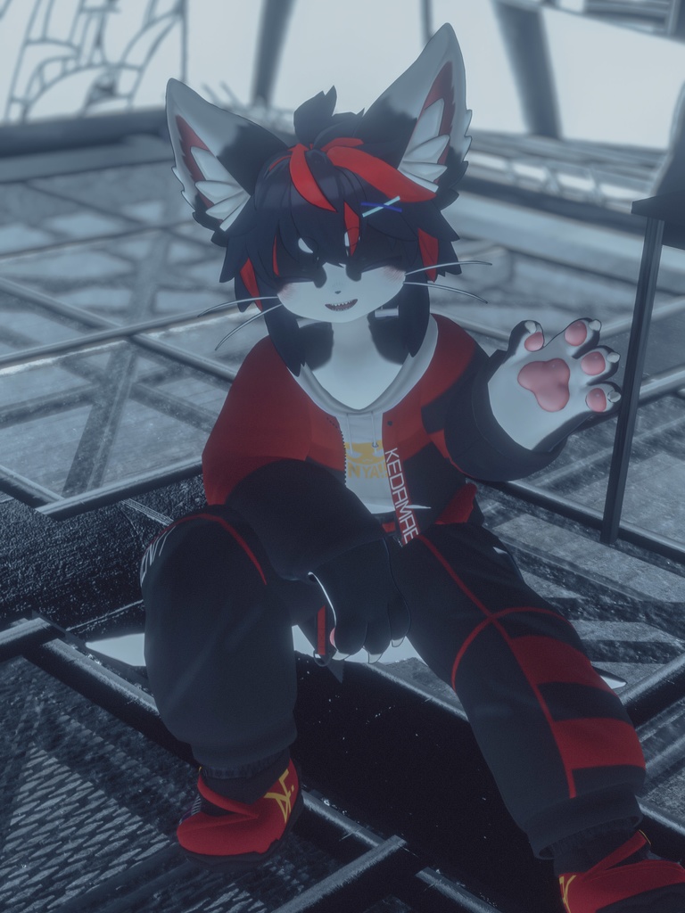 【VRChat想定3Dモデル】ストリートウェア「Strelitzia」