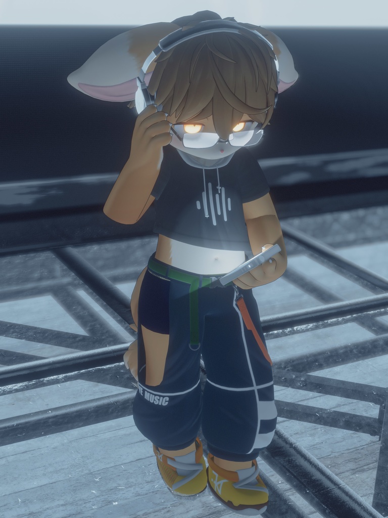 【VRChat想定3Dモデル】ストリートウェア「Strelitzia」